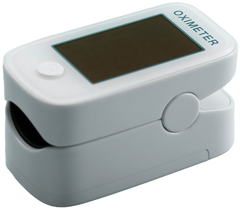 portable pulse oximeter on blue background to moni YG5HD58 Home
